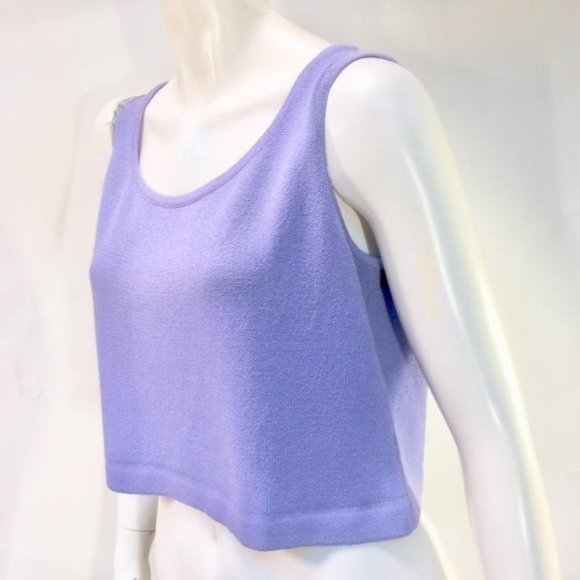 St. John Santana Knit Lavender Tank Camisole Top - Picture 5 of 7